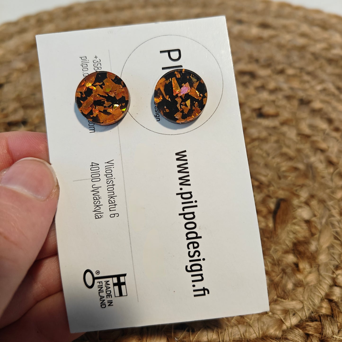 Orange Glitter Universum