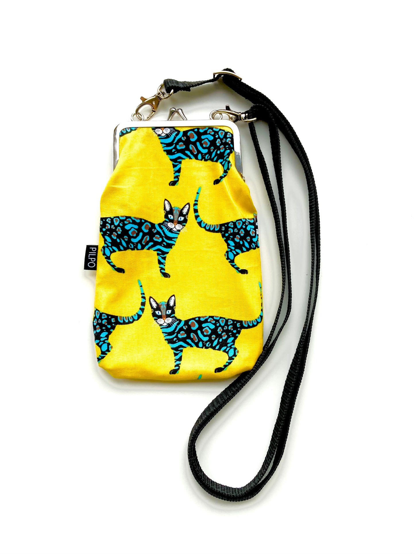 Kännykkälaukku Yellow / Blue cats