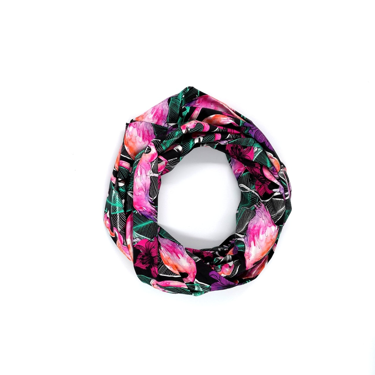 Tuubihuivi Flamingot (black)
