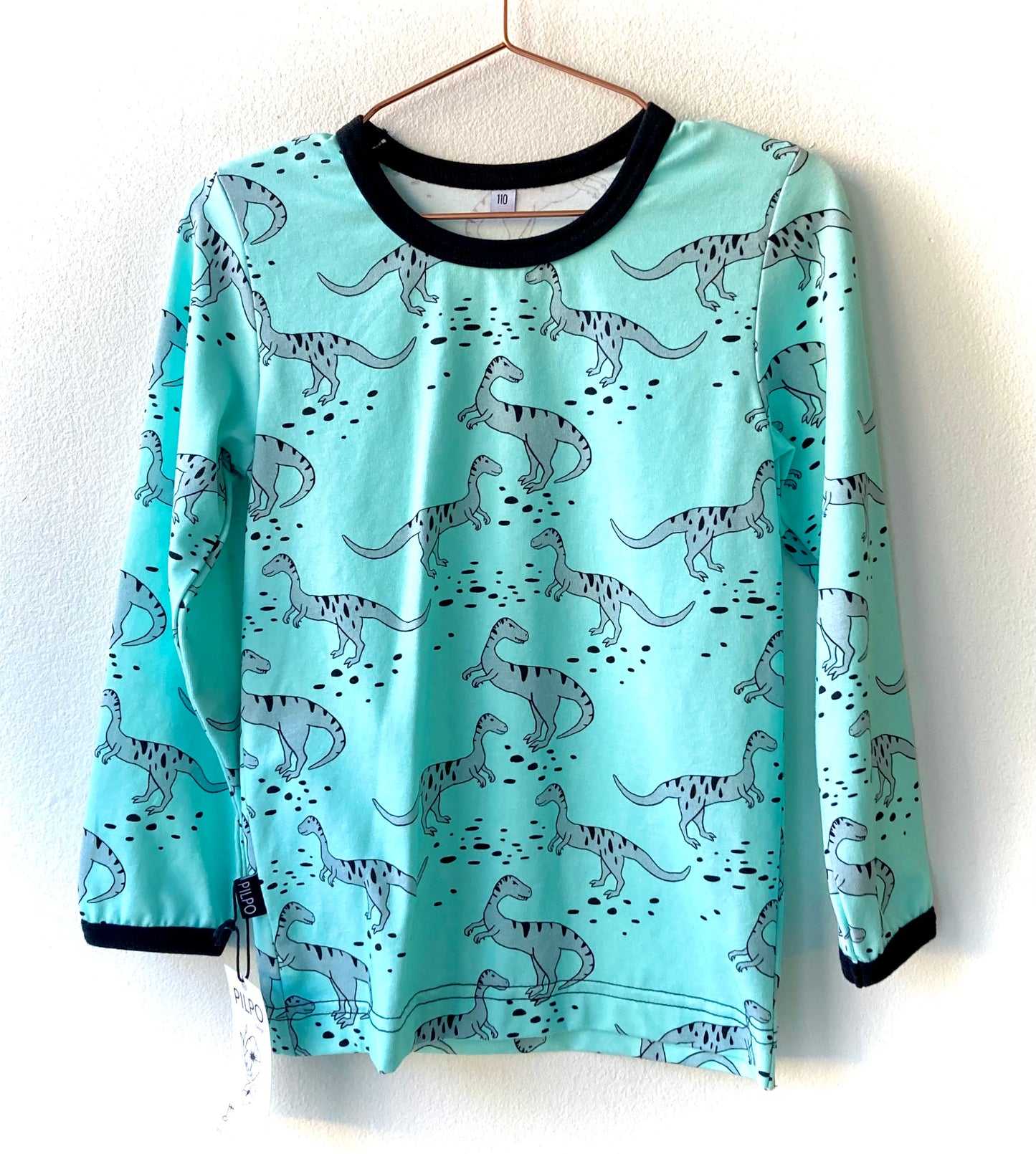 Pitkähihainen T-paita Dinot (minttu)